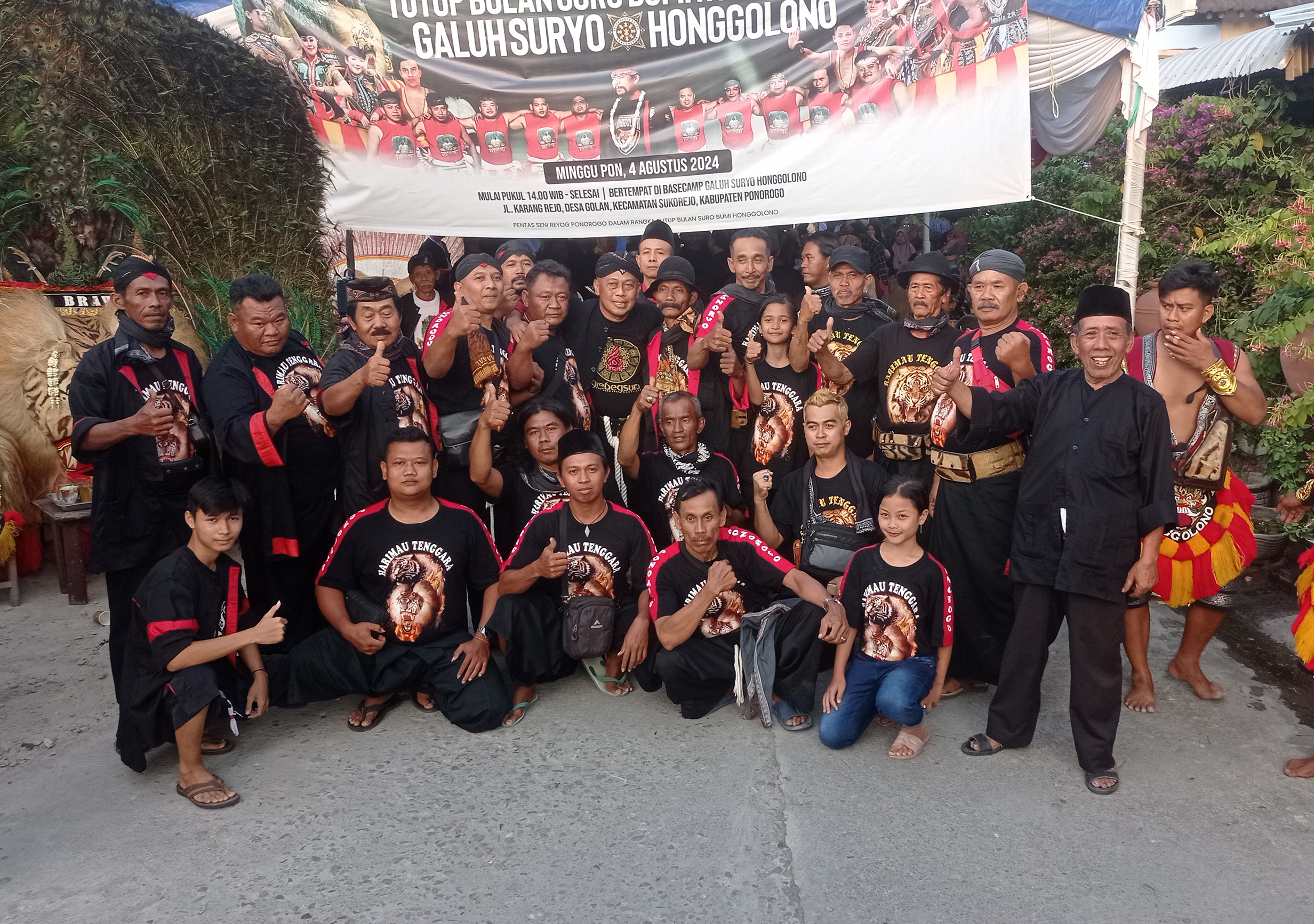 Pagelaran Seni Reyog Ponorogo “Galuh Suryo Honggolono” Meriahkan Tutup Bulan Suro di Bumi Honggolono